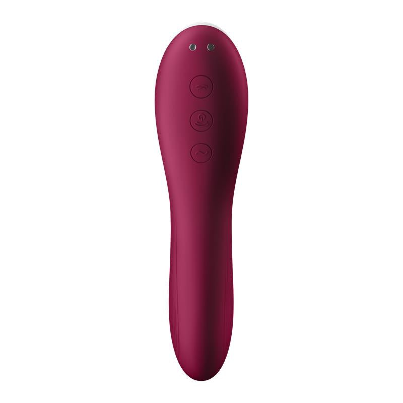 Satisfyer succionador de clítoris con vibración "Dual Crush" rojo