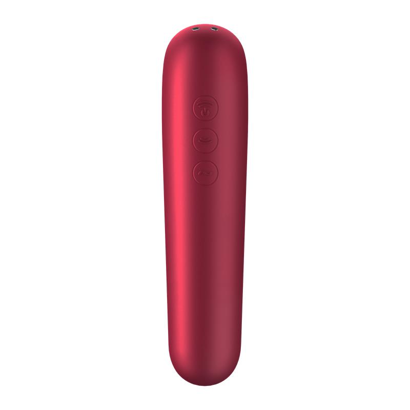 Satisfyer succionador de clítoris con vibración "Dual Love" rojo (con app)