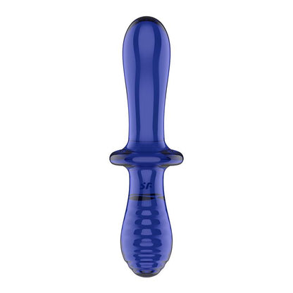 Satisfyer dildo de cristal "Double Crystal" azul