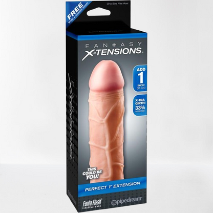 Fantasy X-Tensions funda extensora para pene (+2,54 cm) rosa