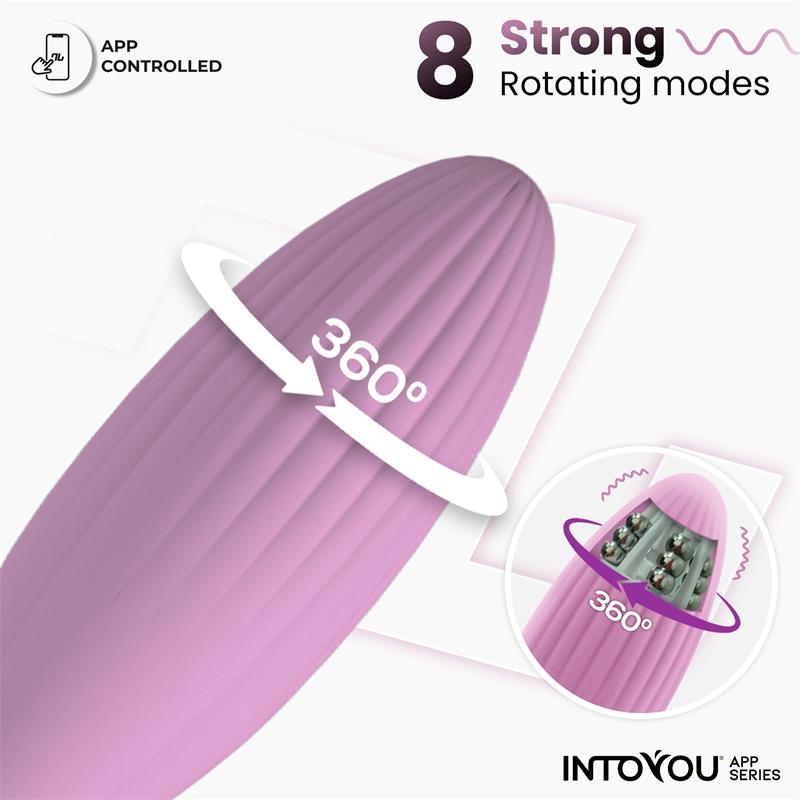 Intoyou huevo vibrador con bolas internas y rotación (con app)