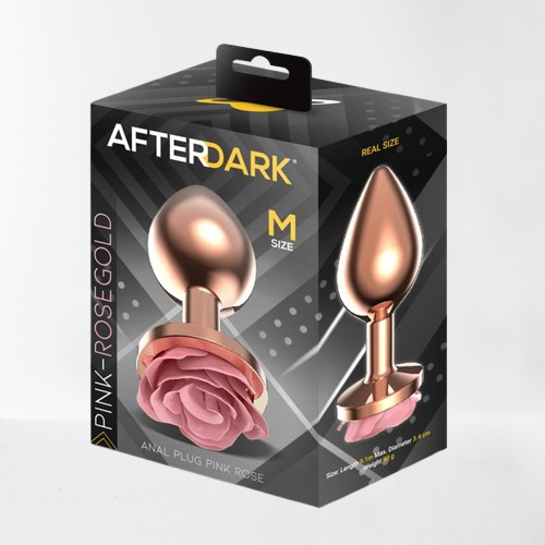 LateToBed Afterdark plug anal con rosa rosa talla M bronzo