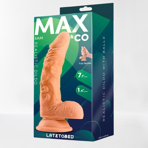 LateToBed Max & Co dildo realista con testículos "Sam" 18 cm