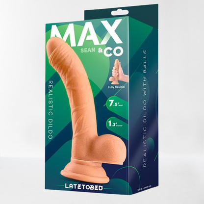 LateToBed Max & Co dildo realista con testículos "Sean" 19 cm