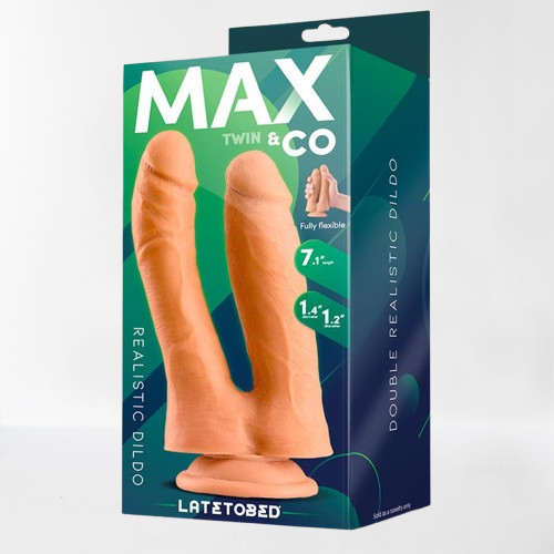 LateToBed Max & Co dildo doble realista "Twin" 18 cm