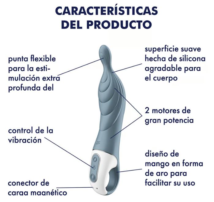 Satisfyer vibrador estimulador Punto A "A-Mazing 2" gris