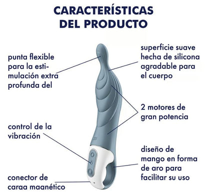 Satisfyer vibrador estimulador Punto A "A-Mazing 2" gris