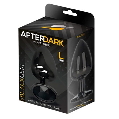 LateToBed Afterdark plug anal con joya negra "Blackgem" talla L