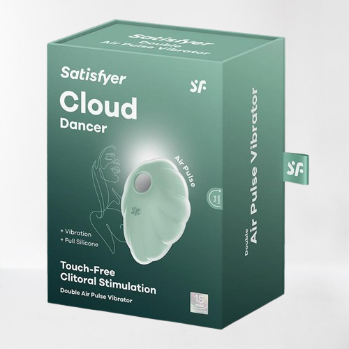Satisfyer succionador de clítoris con vibración "Cloud Dancer" verde