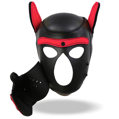 Intoyou "BDSM Line" máscara Hound de perro negra y roja