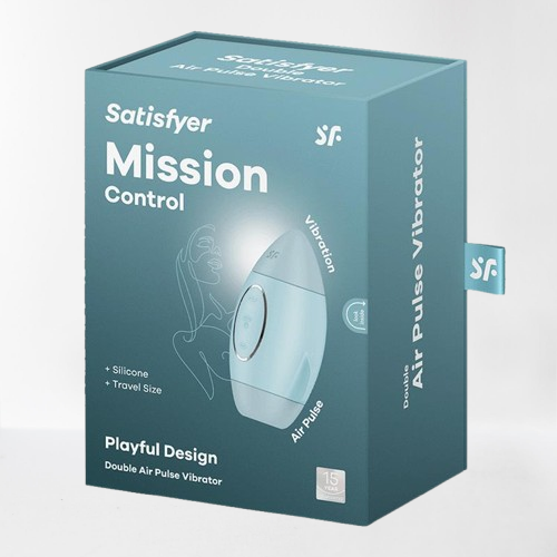 Satisfyer succionador de clítoris con vibración "Mission Control" - Azul