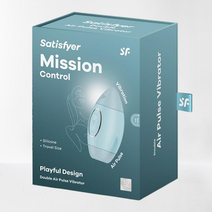 Satisfyer succionador de clítoris con vibración "Mission Control" - Azul