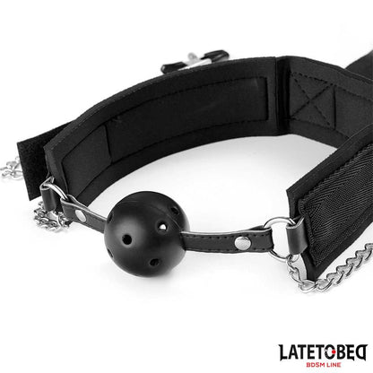 LateToBed "BDSM Line" restricciones con mordaza y esposas