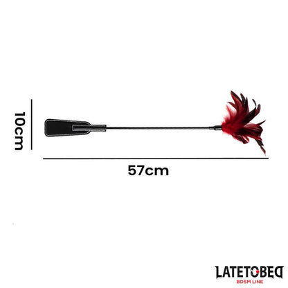 LateToBed "BDSM Line" pala con plumas 2 en 1 27 cm