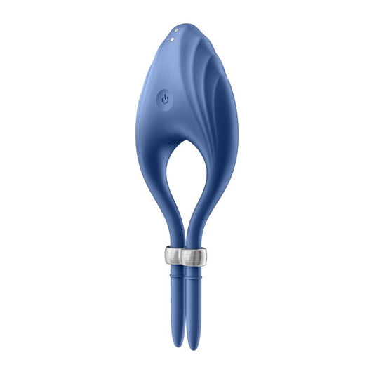 Satisfyer anillo vibrador ajustable para el pene "Duelist" - Azul