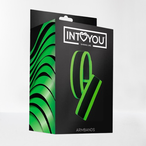 Intoyou "Shining Line" brazaletes con velcro (brilla en la oscuridad)
