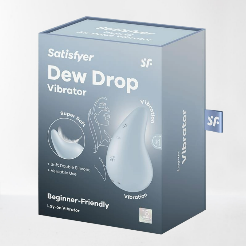 Satisfyer vibrador lay-on para el clítoris "Dew Drop" - Azul
