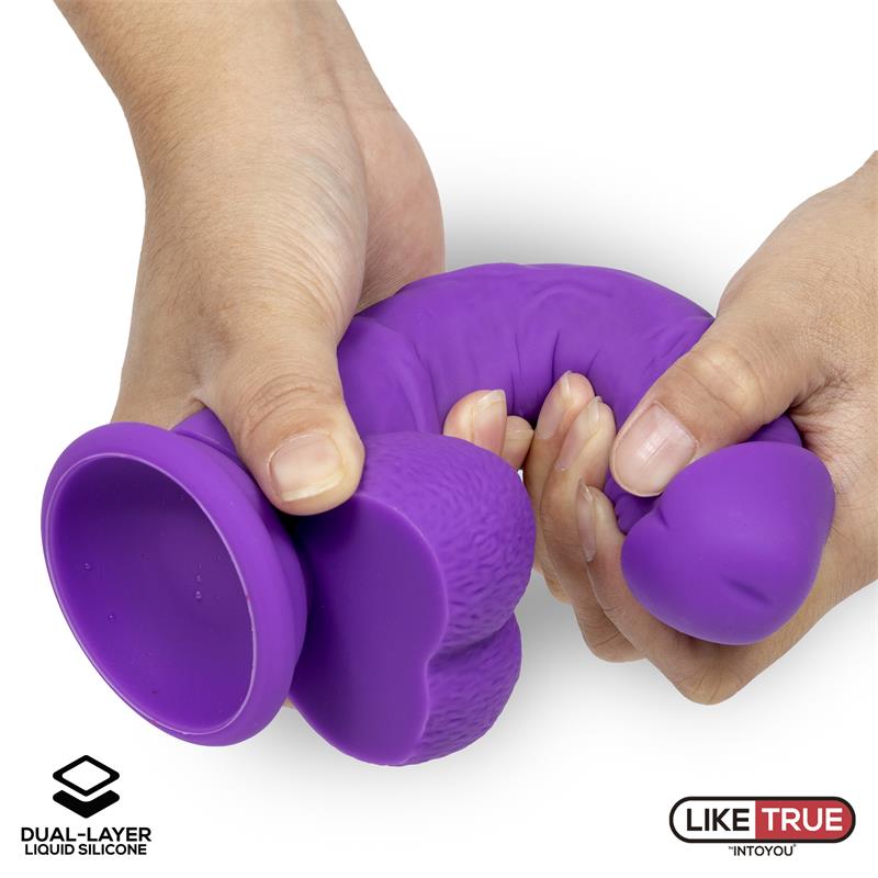 Intoyou LikeTrue dildo hiper realista silicona líquida dual layer 20 cm lila