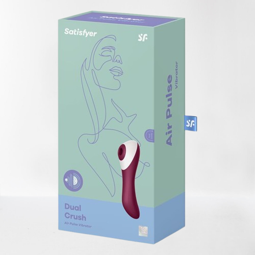 Satisfyer succionador de clítoris con vibración "Dual Crush" rojo