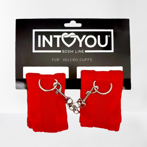 Intoyou "Fetish Line" esposas de tela con velcro para muñecas con pelo rojo