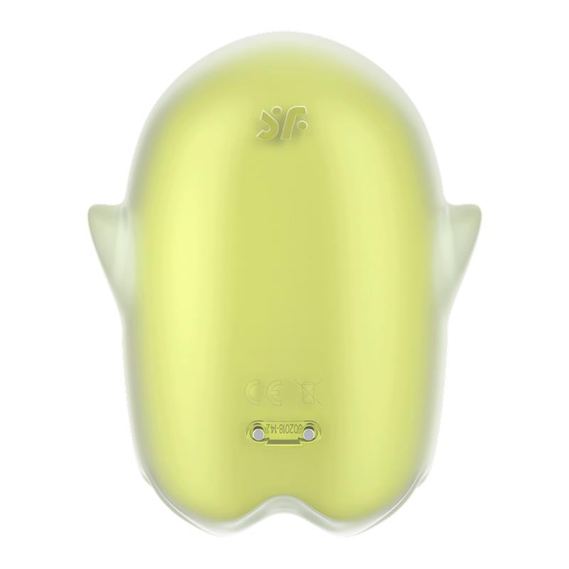 Satisfyer succionador de clítoris con vibración "Glowing Ghost" amarillo (brilla en la oscuridad)