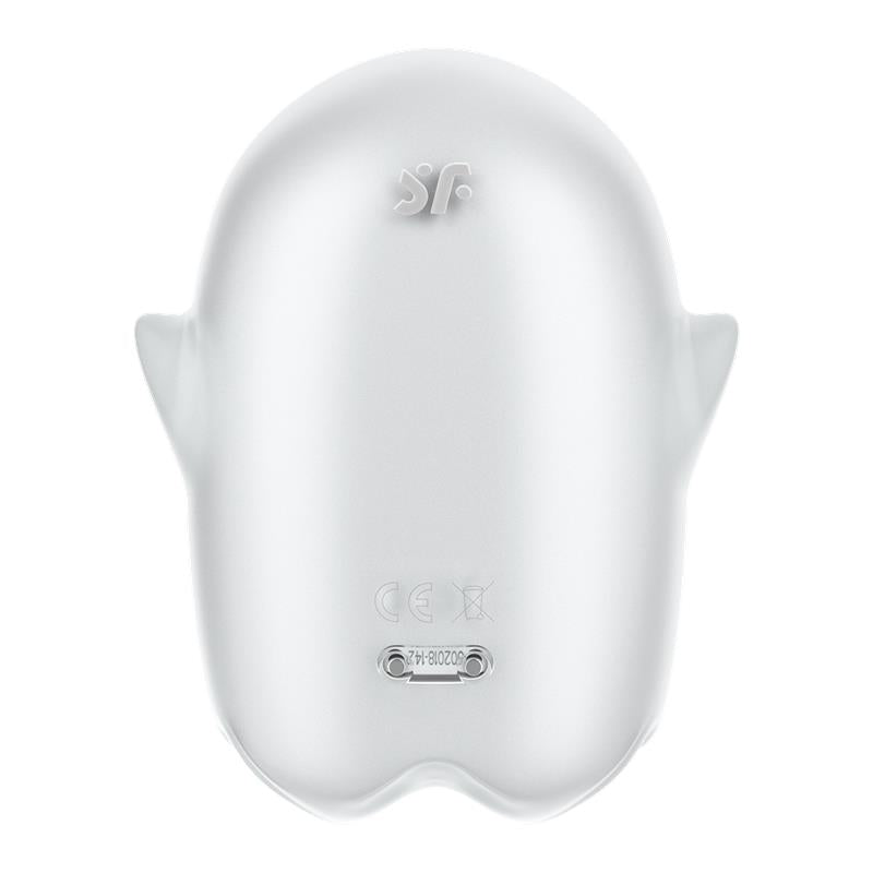 Satisfyer succionador de clítoris con vibración "Glowing Ghost" blanco (brilla en la oscuridad)