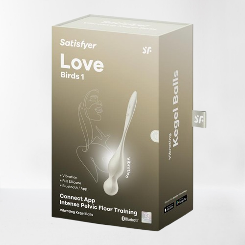 Satisfyer vibrador y bolas Kegel "Love Birds 1" blanco (con app)