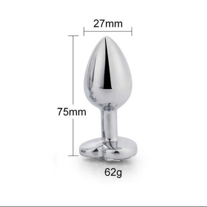 LateToBed Afterdark plug anal con joya roja forma corazón talla S