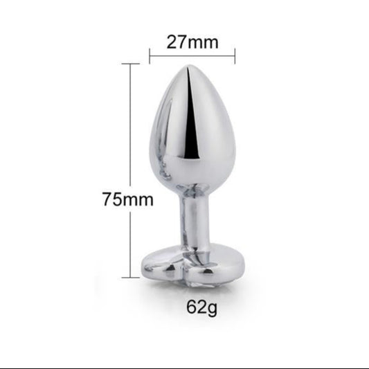 LateToBed Afterdark plug anal con joya roja forma corazón talla S