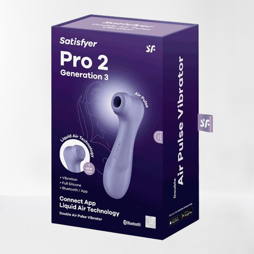 Satisfyer succionador de clítoris con vibración "Pro 2 Gen 3" lila (con app)