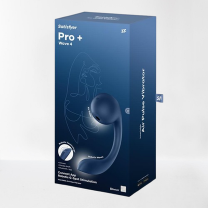 Satisfyer succionador de clítoris "Pro+ Wave 4" azul (con app)