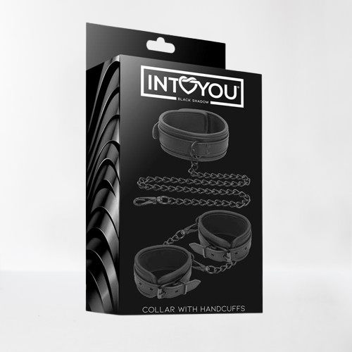 Intoyou "Black Shadow" collar con esposas para muñecas