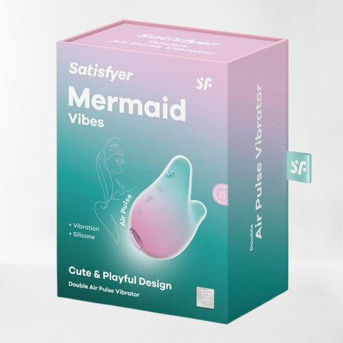 Satisfyer succionador de clítoris con vibración "Mermaid Vibes" menta y rosa
