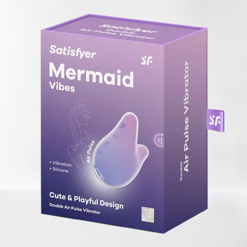 Satisfyer succionador de clítoris con vibración "Mermaid Vibes" violeta y rosa