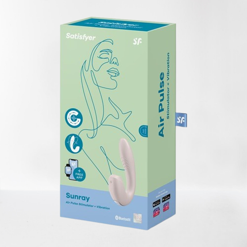 Satisfyer succionador de clítoris y vibrador "Sunray" blanco