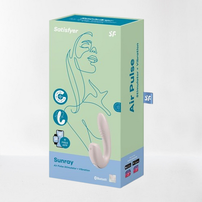 Satisfyer succionador de clítoris y vibrador "Sunray" blanco