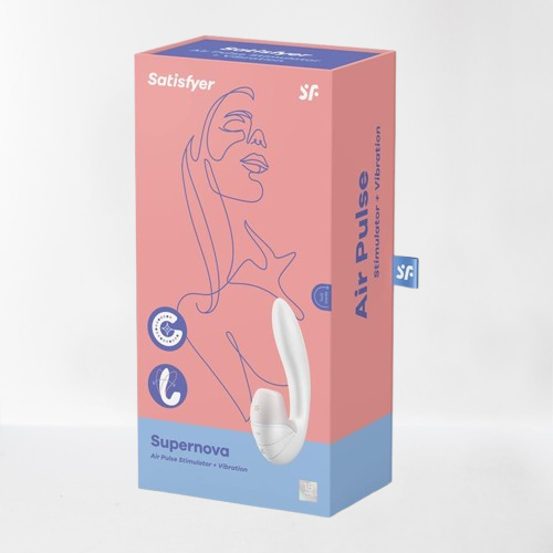 Satisfyer succionador de clítoris con vibración "Supernova" blanco