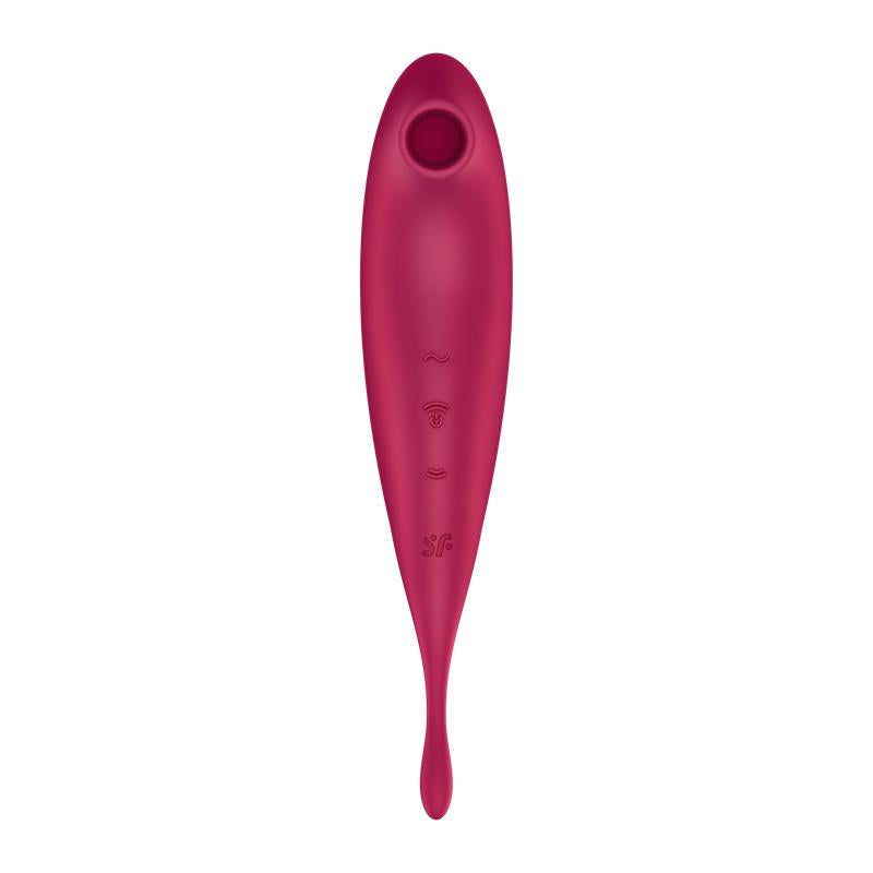 Satisfyer succionador de clítoris con vibración "Twirling Pro" rojo (con app)
