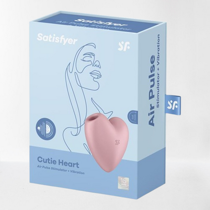 Satisfyer succionador de clítoris con vibración "Cutie Heart" rosa
