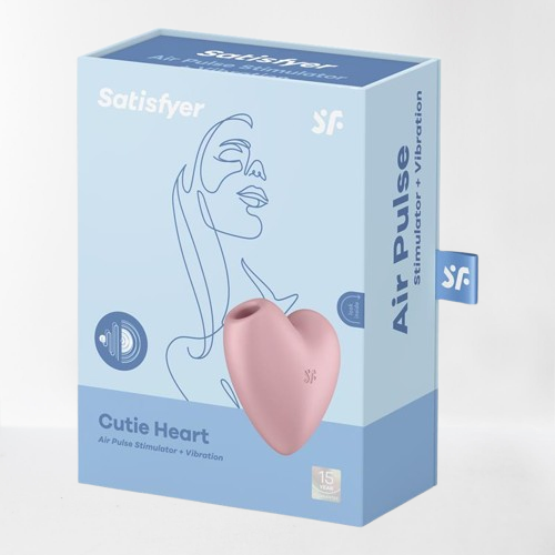 Satisfyer succionador de clítoris con vibración "Cutie Heart" - Rosa