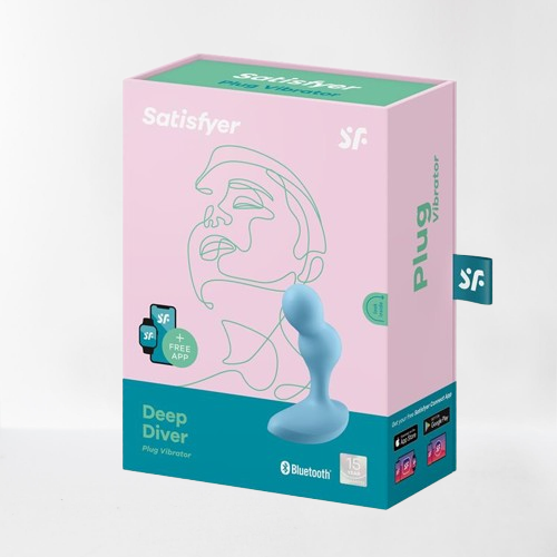 Satisfyer plug anal "Deep Diver" azul (con app)