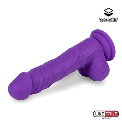 Intoyou LikeTrue dildo hiper realista silicona líquida dual layer 20 cm lila