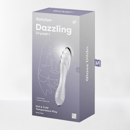 Satisfyer dildo de cristal para el punto G "Dazzling Crystal 1" - Blanco