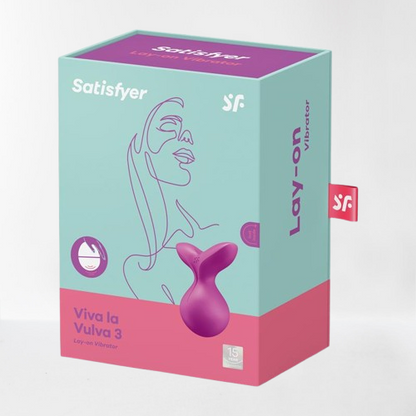Satisfyer vibrador lay-on para el clítoris "Viva la Vulva 3" - Morado