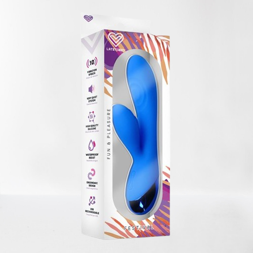 LateToBed Festival vibrador "Marna" azul
