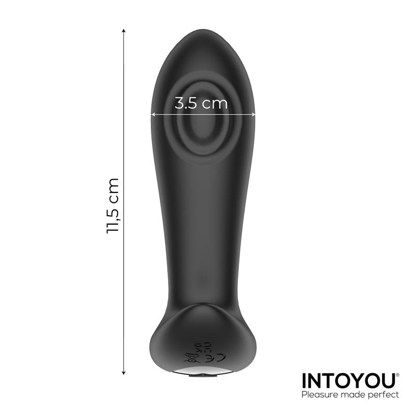 Intoyou plug anal con doble tapping y vibración "Milton"