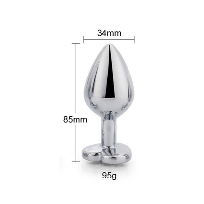 LateToBed Afterdark plug anal con joya blanca forma corazón talla M