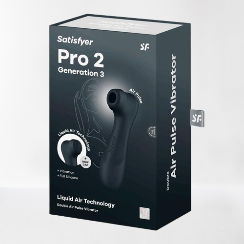 Satisfyer succionador de clítoris con vibración "Pro 2 Gen 3" negro