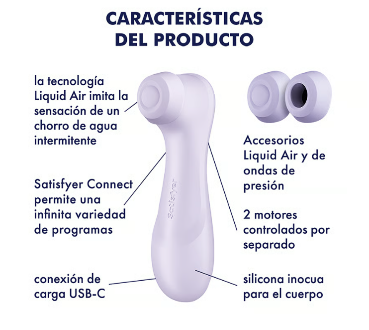 Satisfyer succionador de clítoris con app y tecnología Liquid Air "Pro 2 Generation 3"