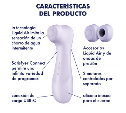Satisfyer succionador de clítoris con app y tecnología Liquid Air "Pro 2 Generation 3"